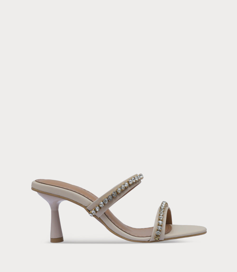 Women Slipper Heels-IVORY